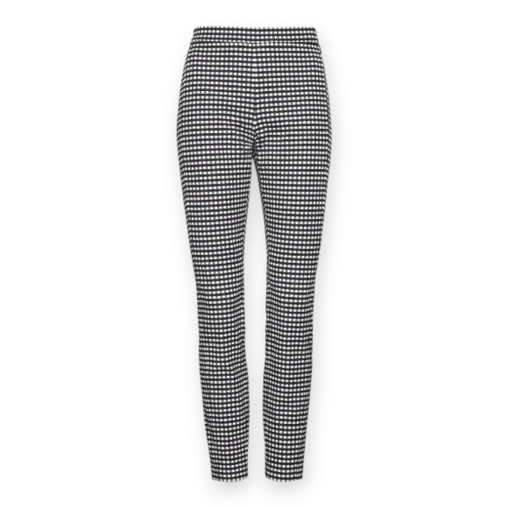 Banana Republic Devon navy white gingham high rise trousers pants size 12